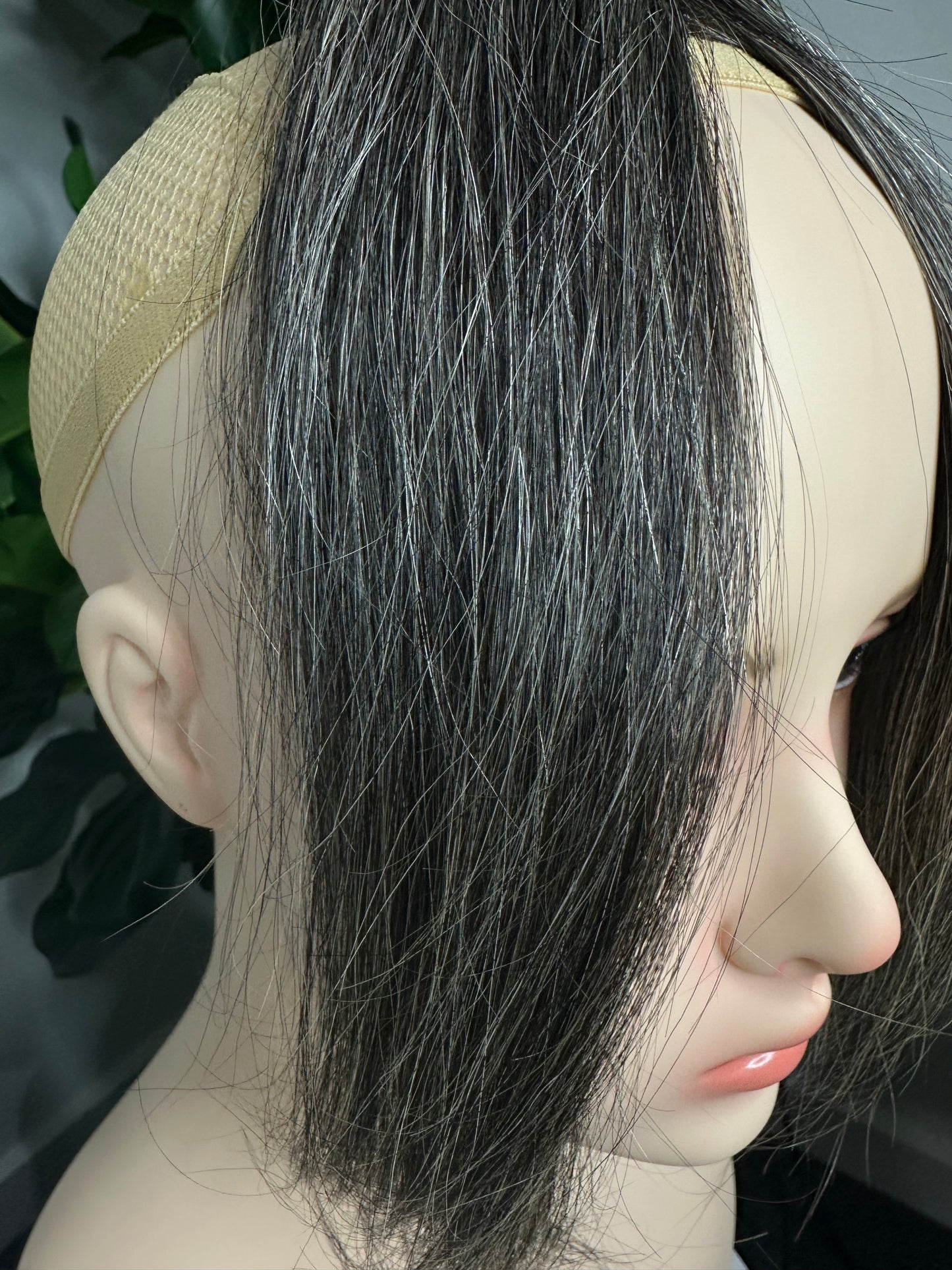 Lavia - Style your way handmade Thick Salt and Pepper Front Hair bangs, real human hair fringe clips, dye and heat tooks Ok