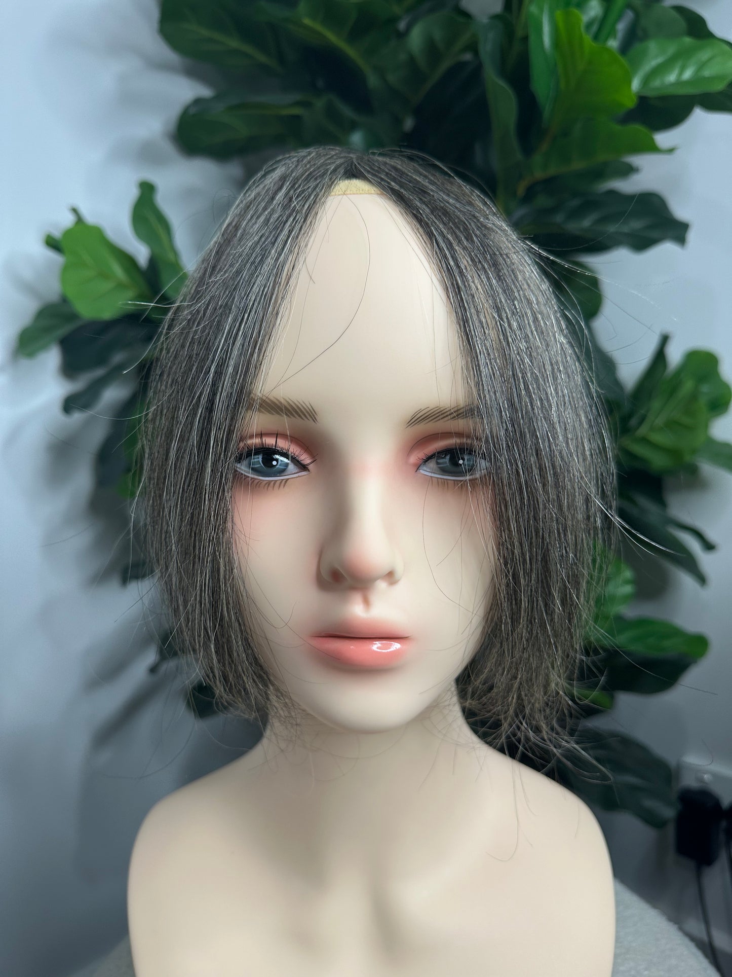 Lavia - Style your way handmade Thick Salt and Pepper Front Hair bangs, real human hair fringe clips, dye and heat tooks Ok