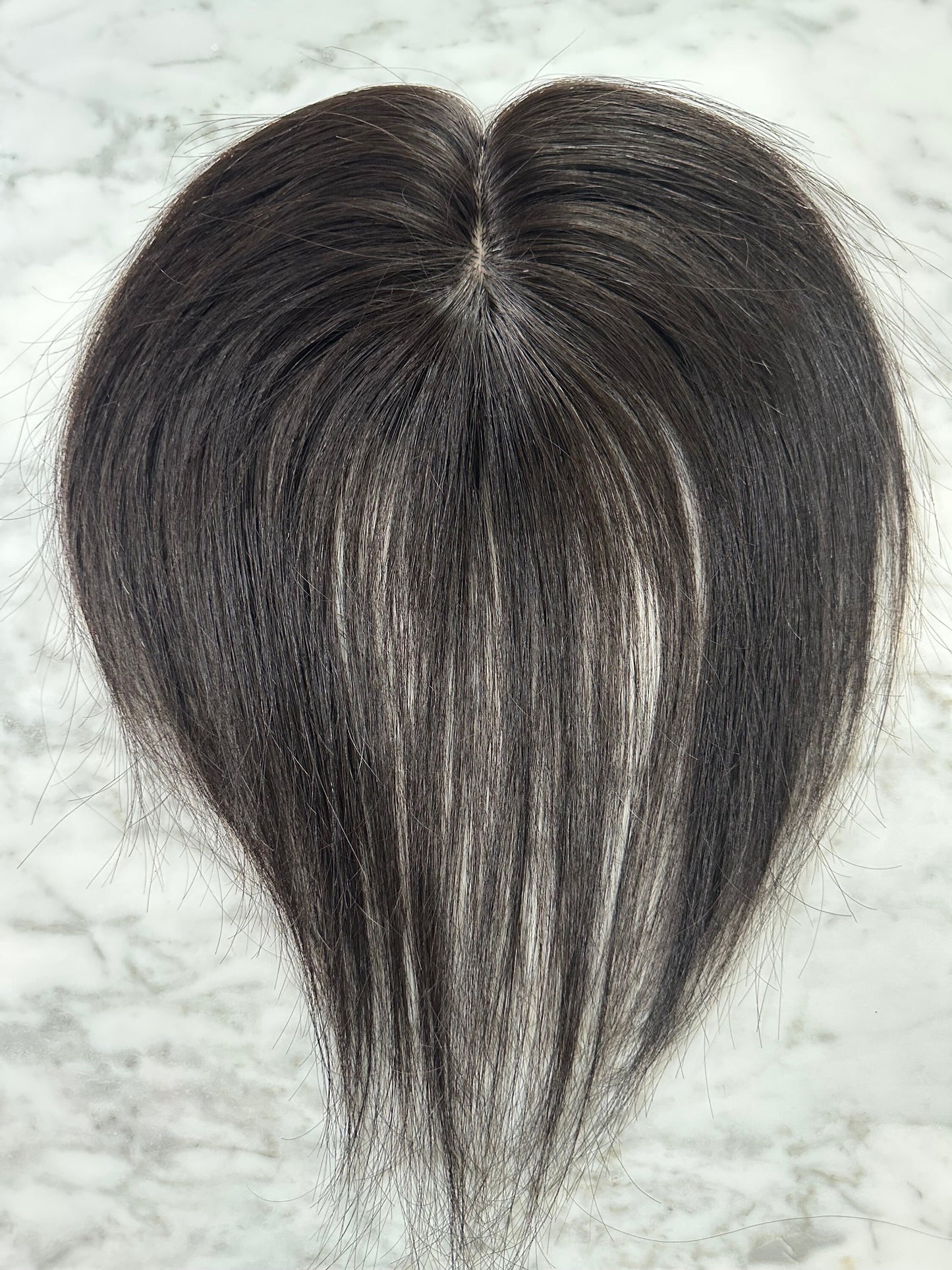 Lavia, handmade silk based Mini Hair Topper, real human hair, best for hair thinning solutions, slight hair loss on top head, light density