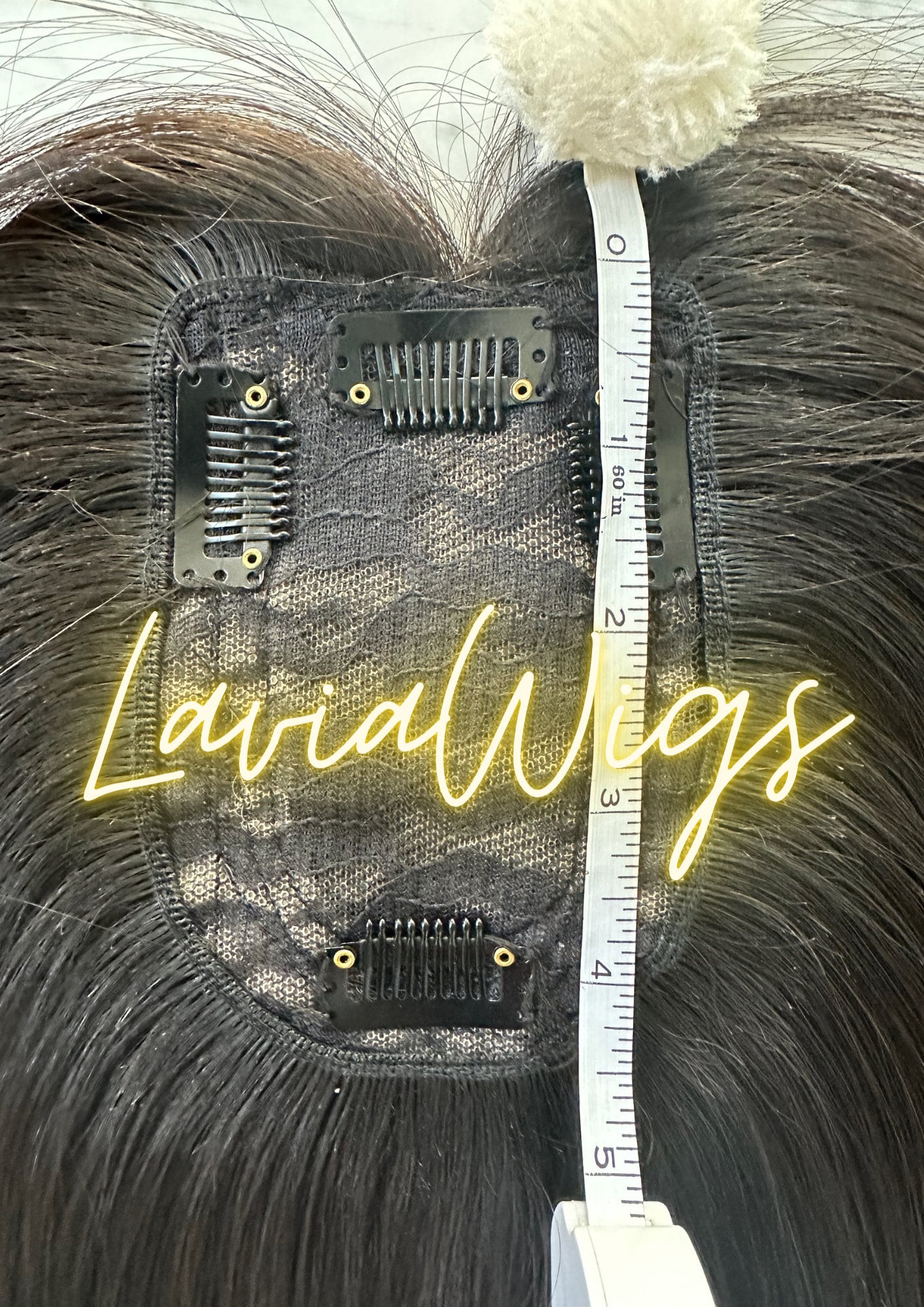 Lavia,chocolate brown handmade Medium density silk based real human Hair Topper, Best for medium hair loss - cover top area of your head