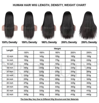 Lavia, blue black wig, 20 inches (50 cm), 130% density, hand-tied monofilament cap