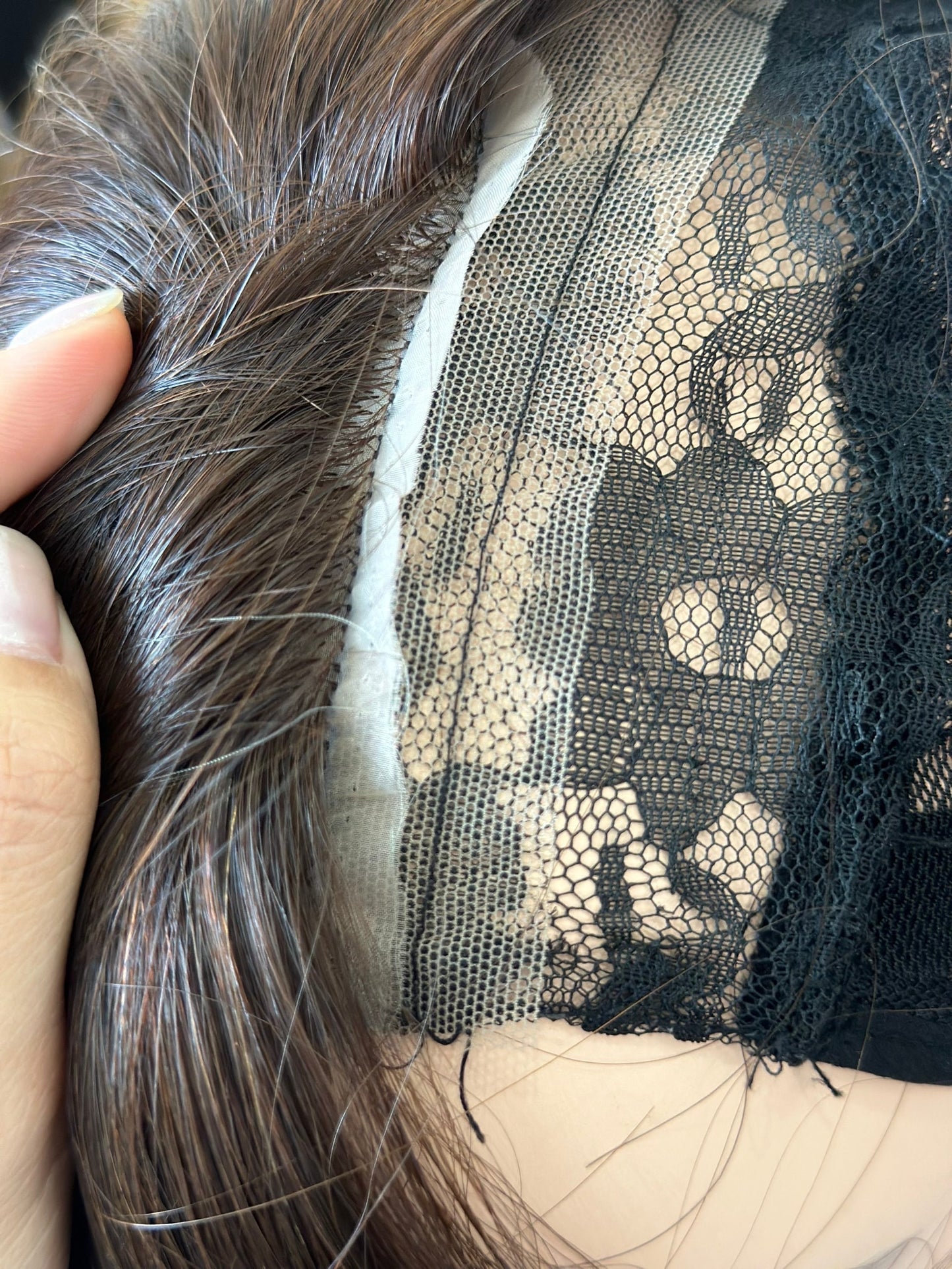 Lavia, light brown, handmade silk based Mini Hair Topper, real human hair