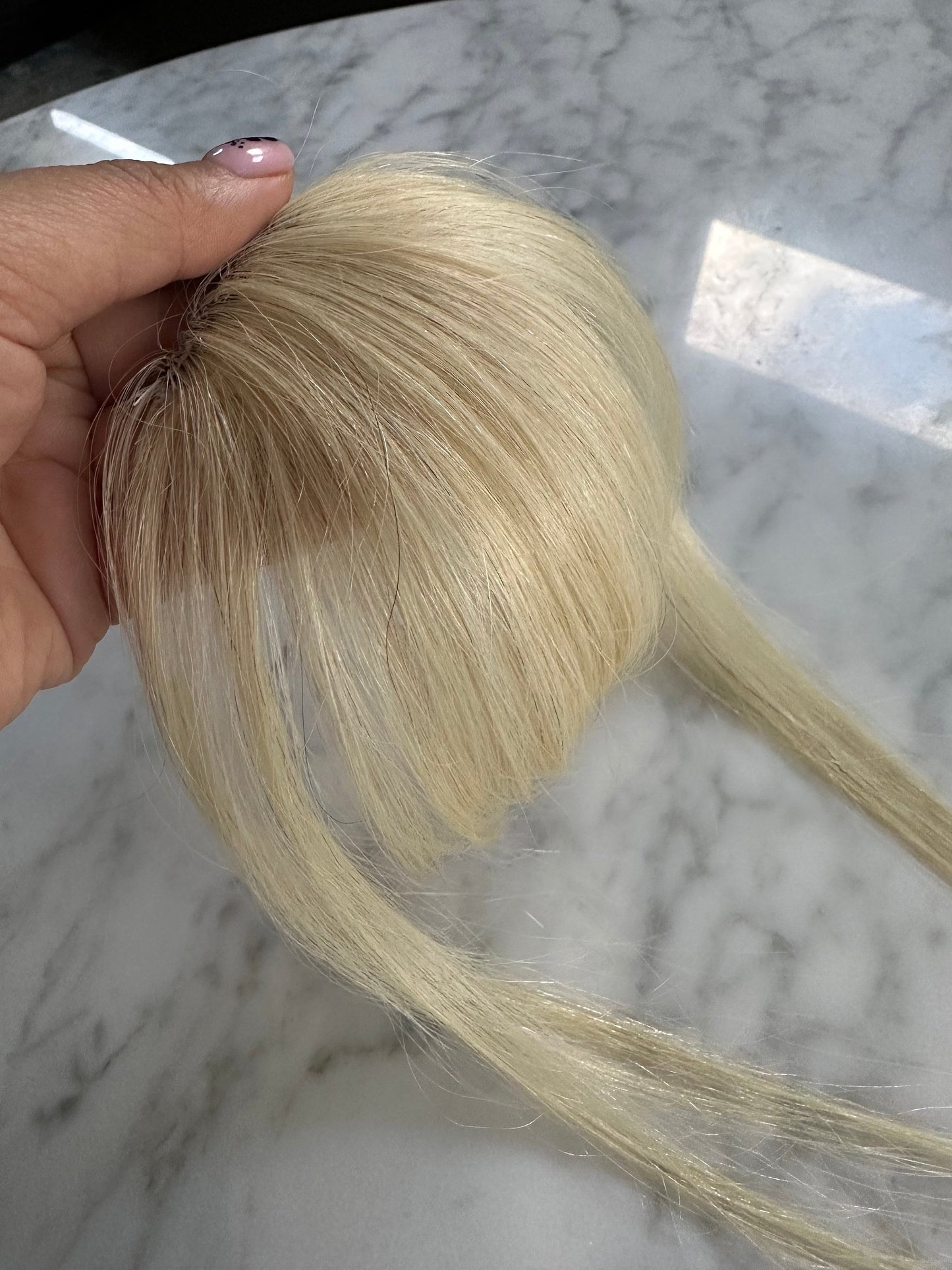 Lavia - Pre-bleached Hair bangs, real hair fringe clips, dye and heat tools OK - Best for effortless changing hair styles, KYA collection