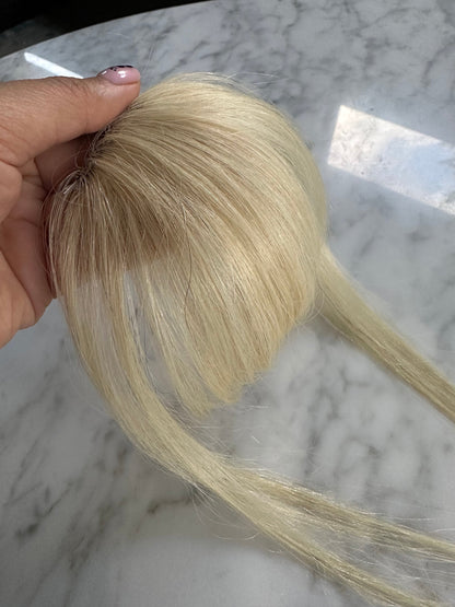 Lavia - Pre-bleached Hair bangs, real hair fringe clips, dye and heat tools OK - Best for effortless changing hair styles, KYA collection