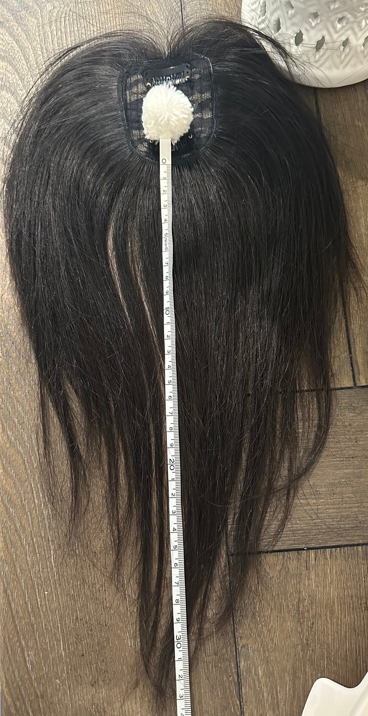 Lavia, 14 inches (35cm) silk based real human hair mini Topper Plus