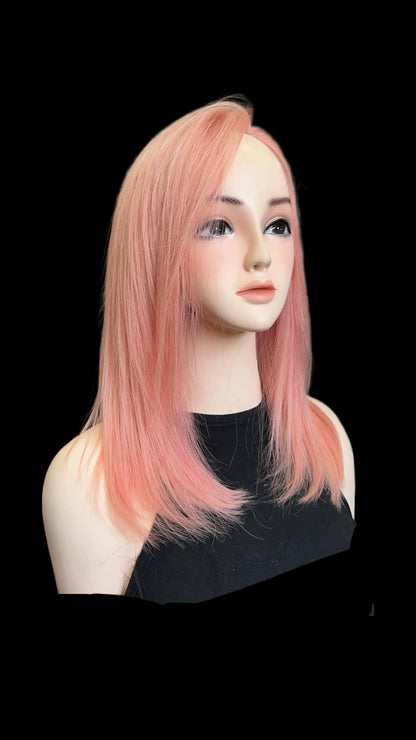 Lavia, 45cm peach fuzz wig, 18 inches, 150% density, hand-tied monofilament cap, colour of the year 2024