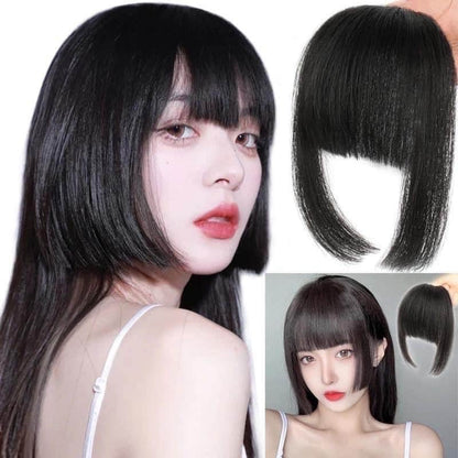 Lavia - Handmade Hime Fringe Style Hair bangs, real hair fringe clips, dye and heat tools OK - Best for effortless changing hair styles