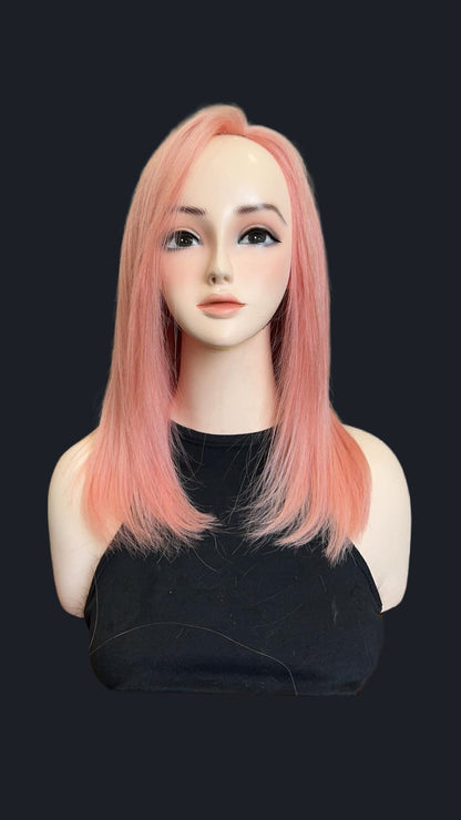 Lavia, 45cm peach fuzz wig, 18 inches, 150% density, hand-tied monofilament cap, colour of the year 2024